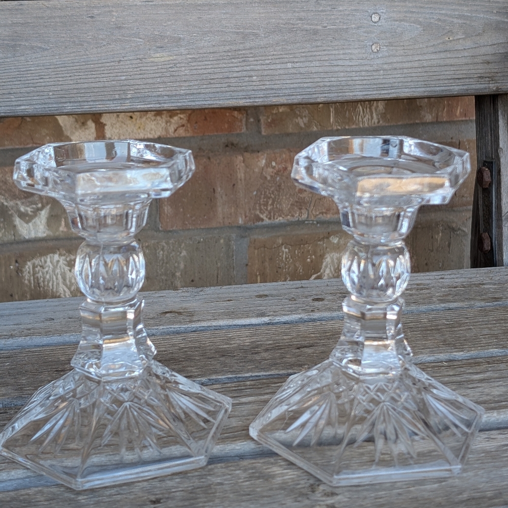 Pair Of Shannon Crystal Candle Holders